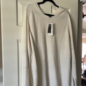 Lety & Me Josey Elbow Patch Sweater 3X Cream Knit Stitch Fix NWT